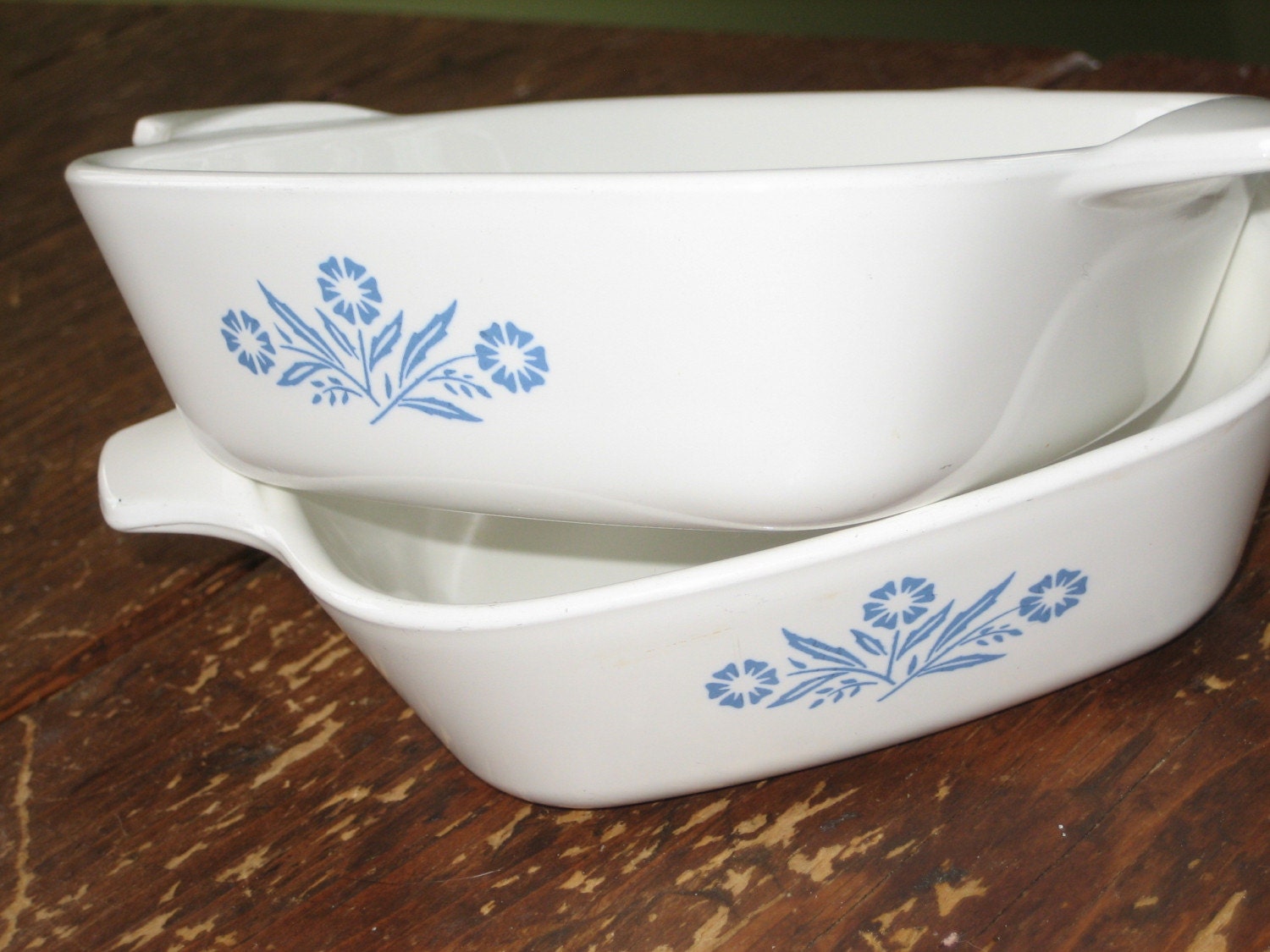 Adorable Individual Corning Cornflower Casseroles