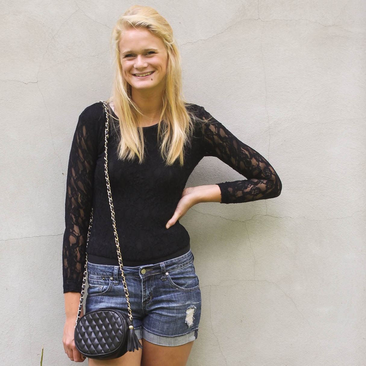 vintage BARNEY'S black LACE bodysuit. S/M