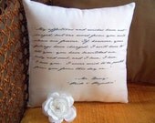 Simply Jane-Jane Austen-Pride and Prejudice-Mr Darcy's Declaration-10 x 10 Quotation  Pillow-Black Toile