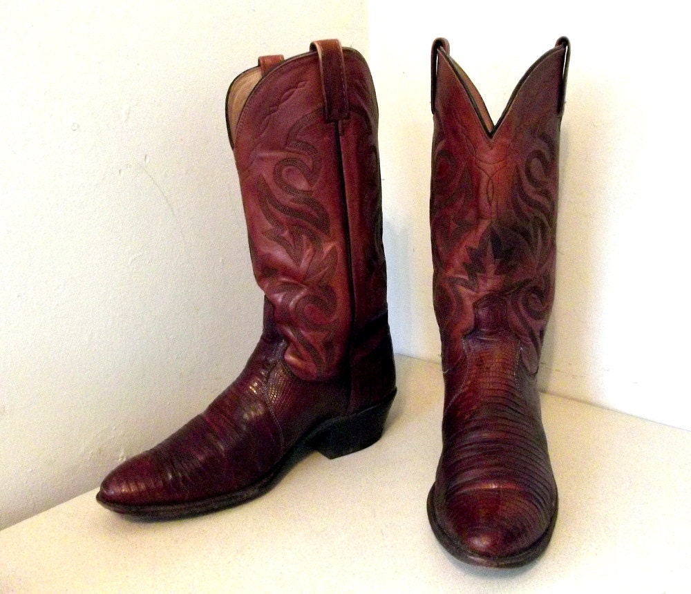 Vintage Dan Post brand Cowboy Boots size 10.5 D or Cowgirl size 12