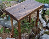 SALE Reclaimed wood Rustic sitting stool or plant stand