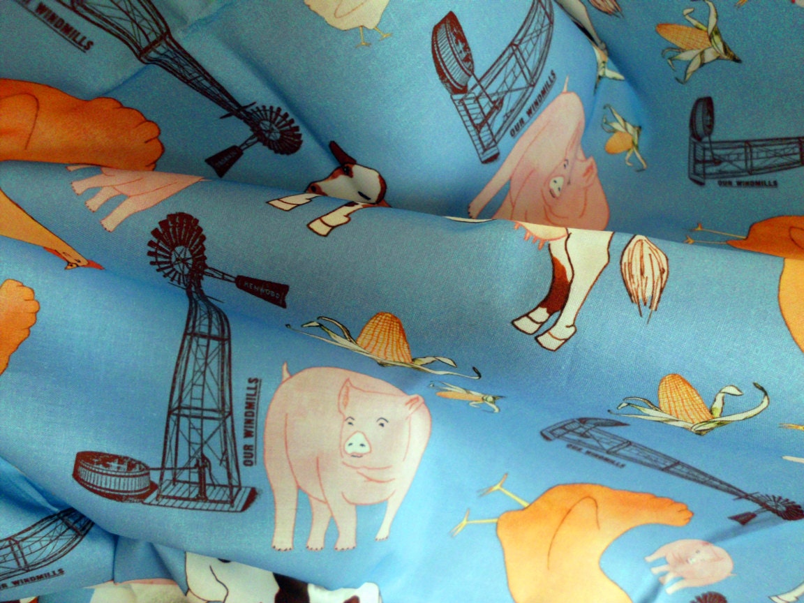 Cute Spoonflower Cotton Fabric, Fat Quarter