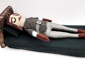Sleeping Brawny Plush Art Doll
