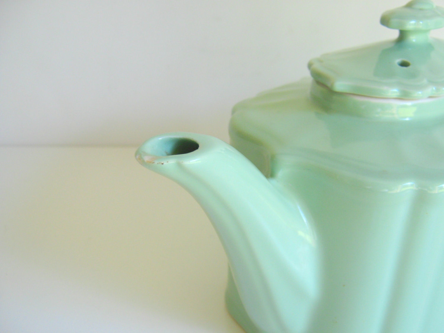 Mint Green Vintage Hall China Teapot by RollingHillsVintage