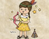 Sagittarius Mo Art Print 5 x 5 inches by Helena Tay, signed edition, zodiac sign, horoscope
