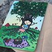 Picnic Slumber Postcard - 1 card and envelope, mini art, original illustration, recycled