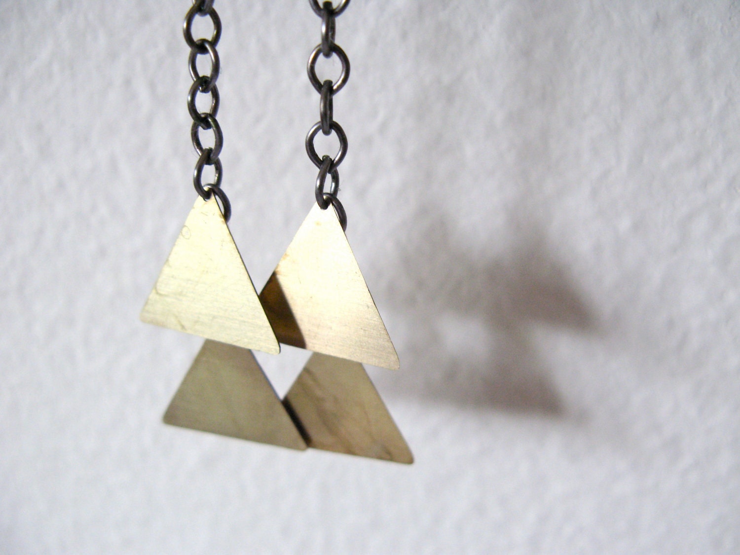 Triangulation Earrings - double triangle - tribal - geometric chevron - By Corrieberry Pie
