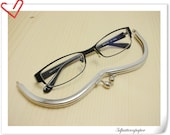 7 inch Eyeglass  purse frame  Silver  ( purse making supplies) B20