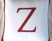 initial letter alphabet pillows - decorative cushion covers -customize size , colour