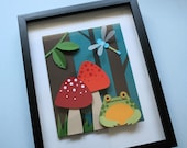 Frog In The Woods 8x10 3D Paper Cut Tutorial/Pattern PDF