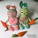 Bib And Booties, PDF Accessories Pattern for Baby Binky Bunny
