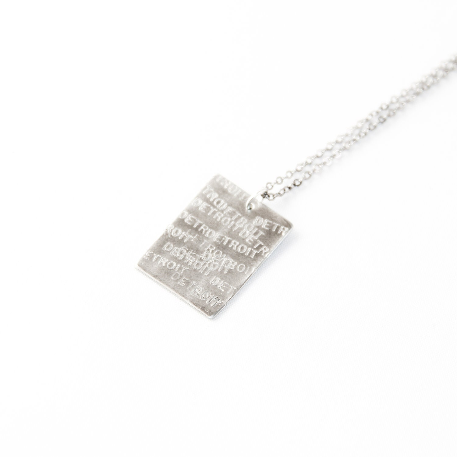 DETROIT Stamped Unisex Necklace Made In Michigan