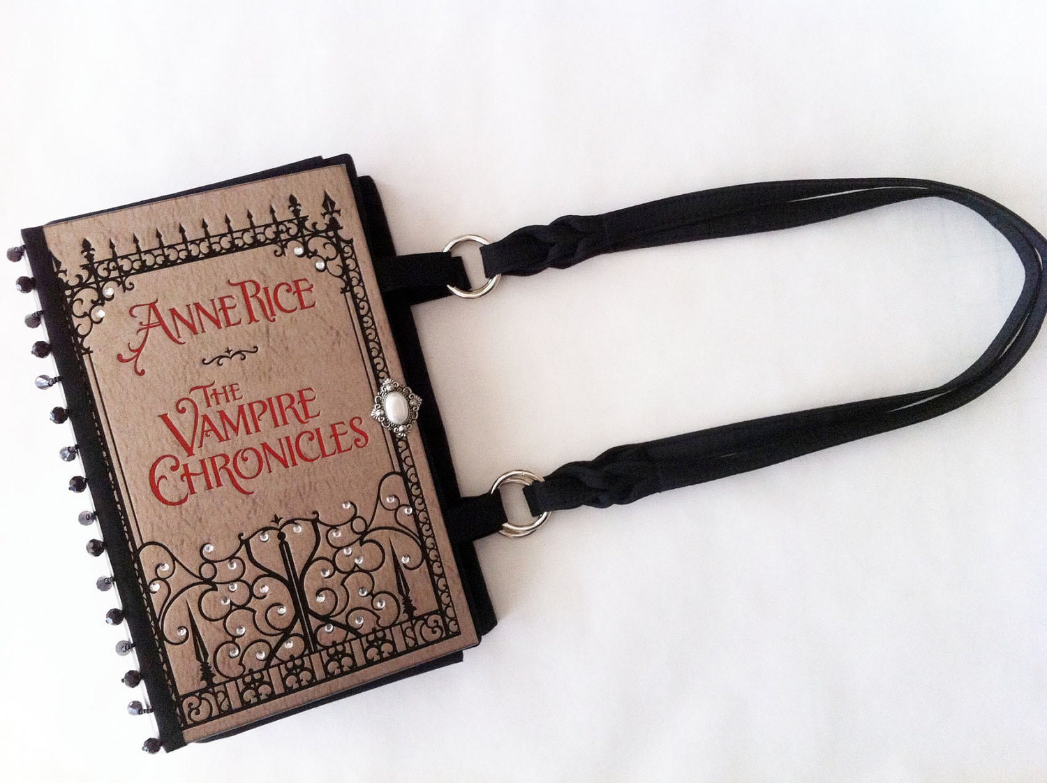 Anne Rice Vampire Chronicles Book Purse with Embellished Ribbon Beads