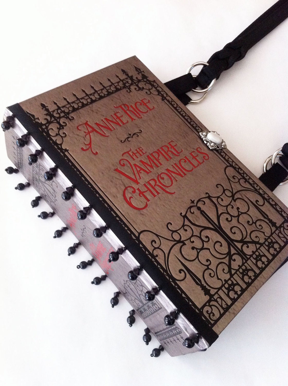 Anne Rice Vampire Chronicles Book Purse with Embellished Ribbon Beads