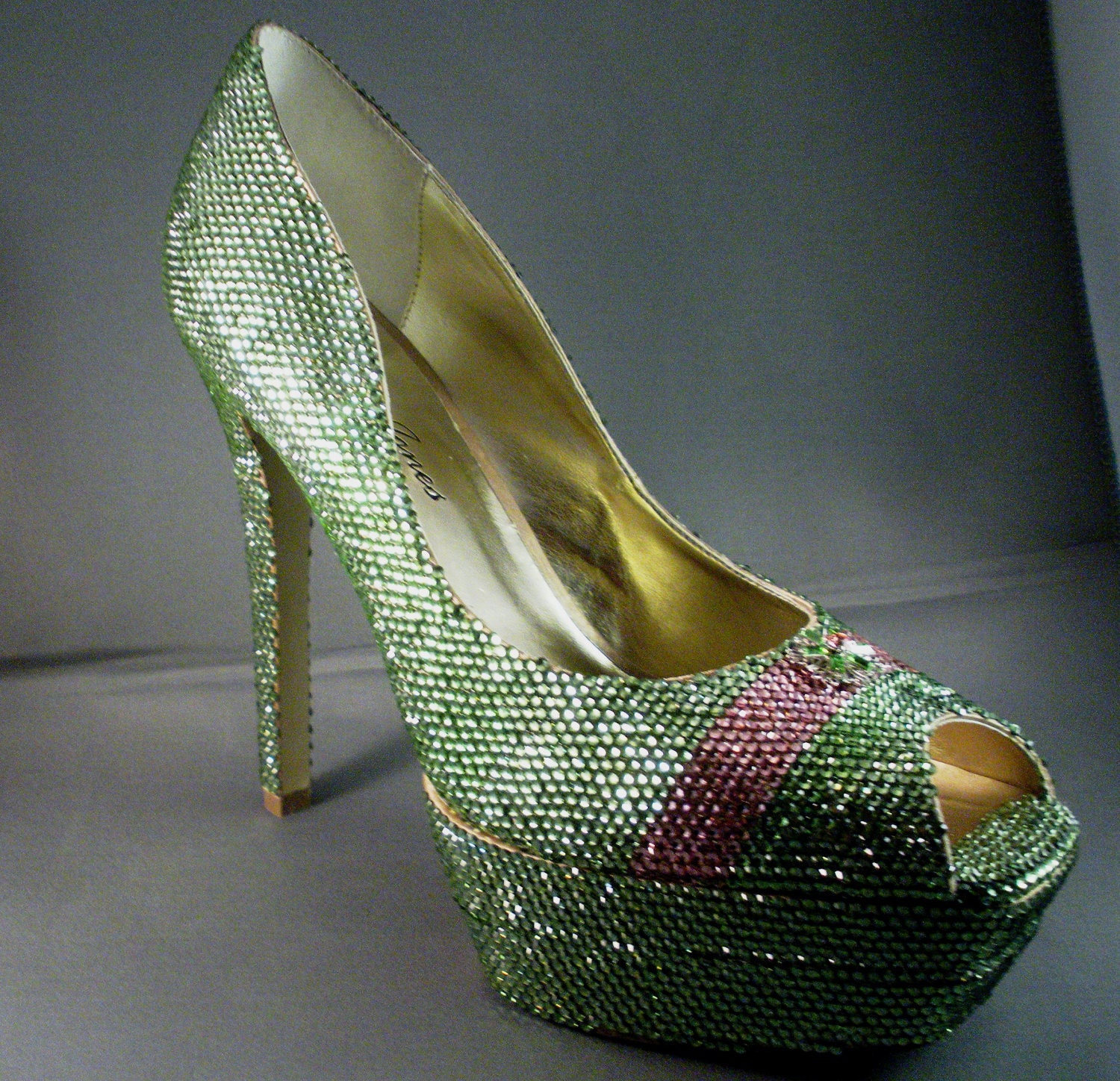Swarovski Crystal Encrusted High Heels - As Seen in Retro Lovely Magazine