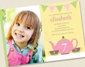 Birthday Tea Party Invitation Photo Personalized Printable (Digital File) Il_170x135