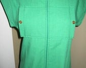 60's Mod Dress Scooter Lounger Kelly Green