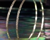 Hoop Earrings- Herringbone- BIG