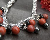 Red Jasper and Hemalite Jewelry Three piece Set  ONSALENOW