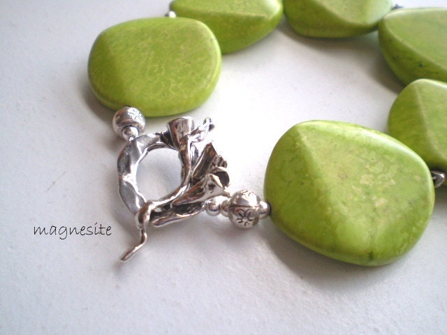 MAGNESITE Bracelet with Sterling Silver