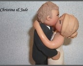 Wedding Cake Topper Custom Wedding Cake Topper - The Kiss