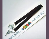 Sewing Theme - Ribbon Bookmark Thong - Dark Red