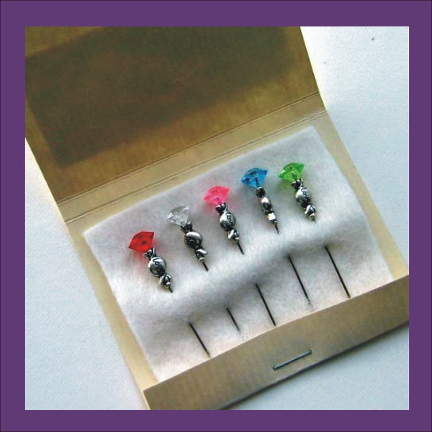 Decorative Pins - Sparkle Love Pins - Embellishment or Scrapbook Pins