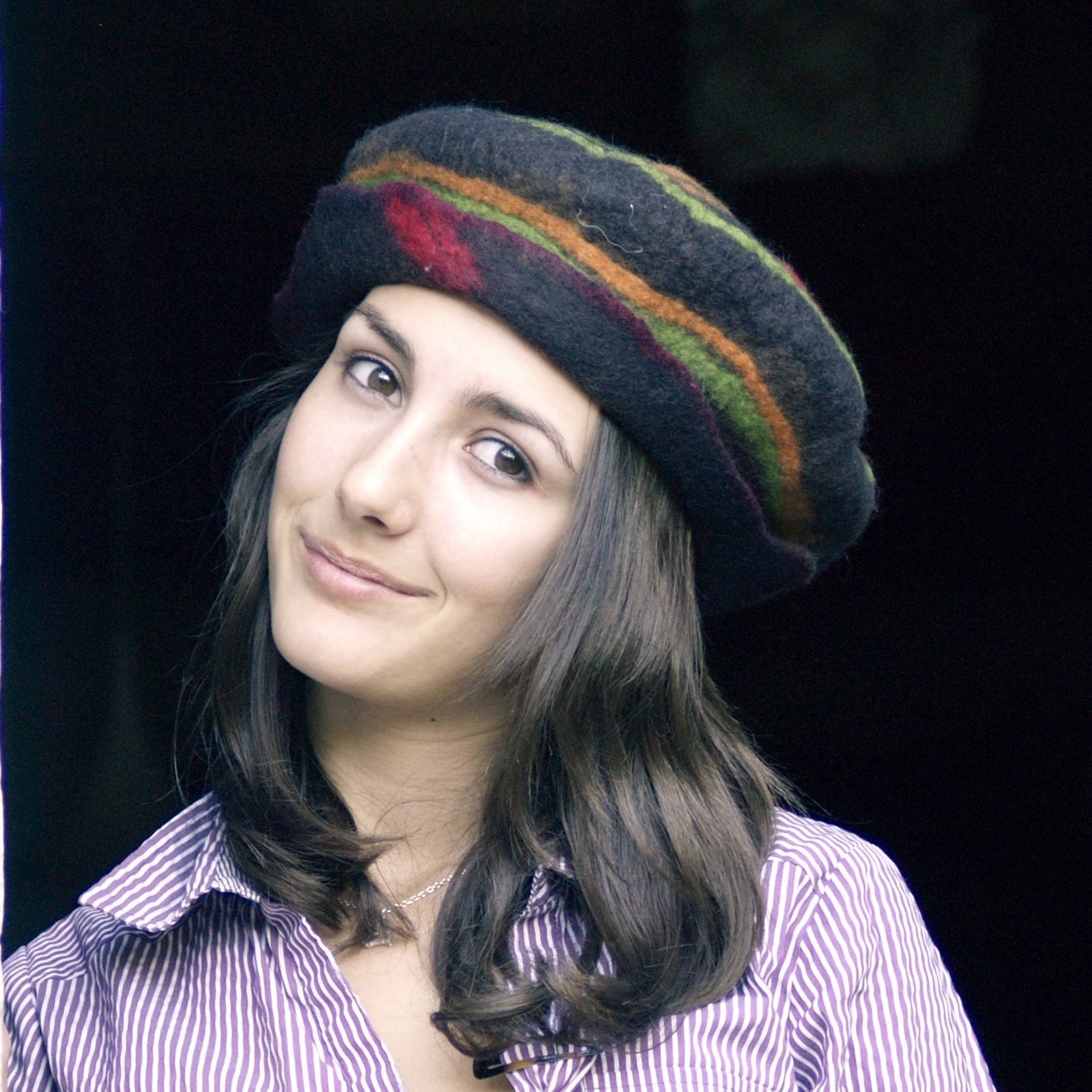 felt hat womens wool beret merino wool fiber art hat french beret fashion hat handmade etsy France  jannio