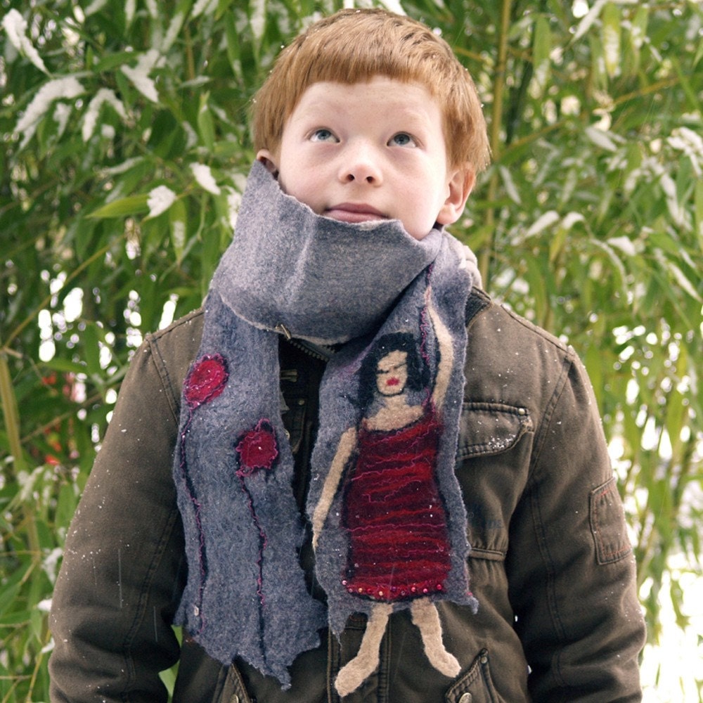 Libby Handmade  Felt and cotton scarf