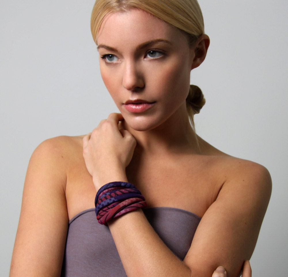Unique Hipster Jewelry Friendship Chunky Bracelet Bangles Braided Fabric Cuff Women Tribal Stack Bracelets Eggplant Purple Raspberry Red CIJ