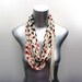 Black & Red Eternity Infinity Scarf - Circle Scarf - Striped scarf SummerFashion Womens Mens Necklace Fabric Jewelry Loop Tribal Scarves CIJ