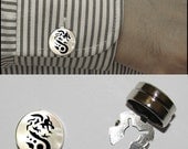 Medieval Dragon Engraved Mother of Pearl Cufflinks - A