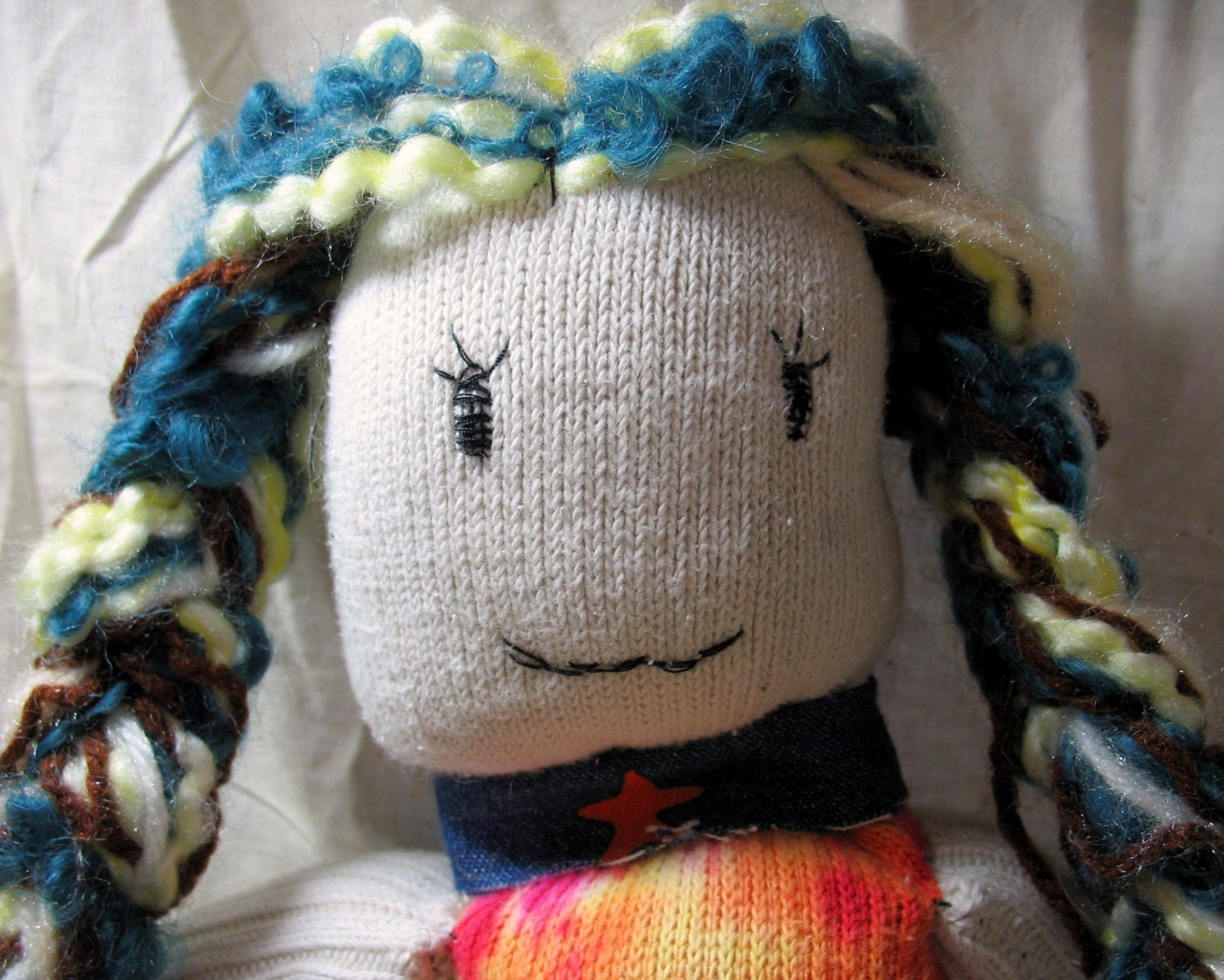 Matilda the sock doll and her pet fish