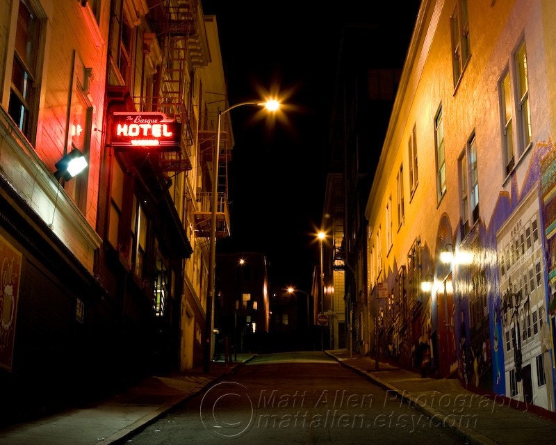 Romolo Alley - Color Night Photo - 8x10