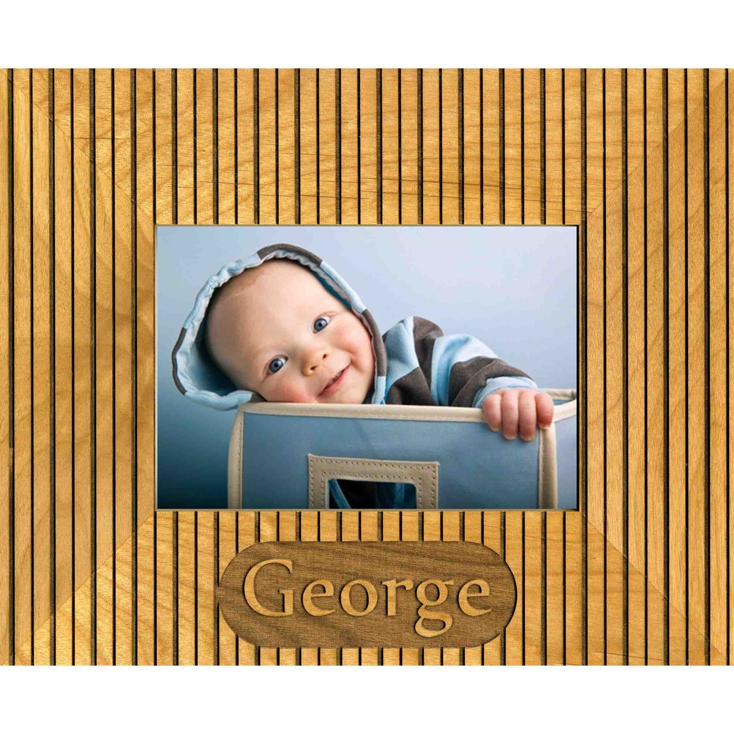 3.5 x 5 Personalized Frame with Pinstripes