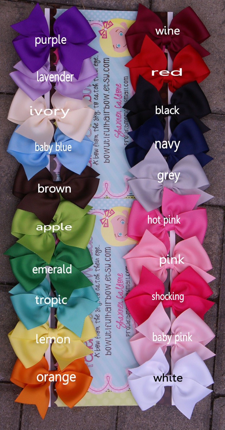 10  hair bows / 1.00 each / infant toddler/ favors/ birthdays/ starter set