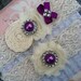 Garter/ ivory/ dark purple wedding garter / bridal garter/ lace garter / toss garter / wedding garter / vintage inspired lace garter