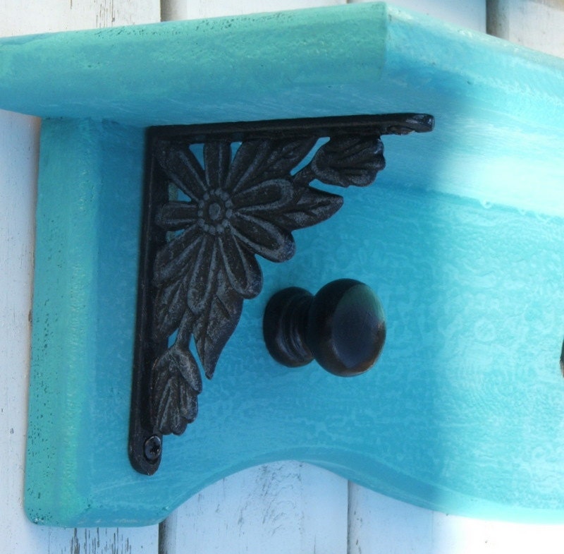 Material: Iron, Color: Blacks. Style: Mid Century, Country of. Offered is a really  cute Vintage Mid Century Wrought Iron Wall Shelf. This shelf measures approx.