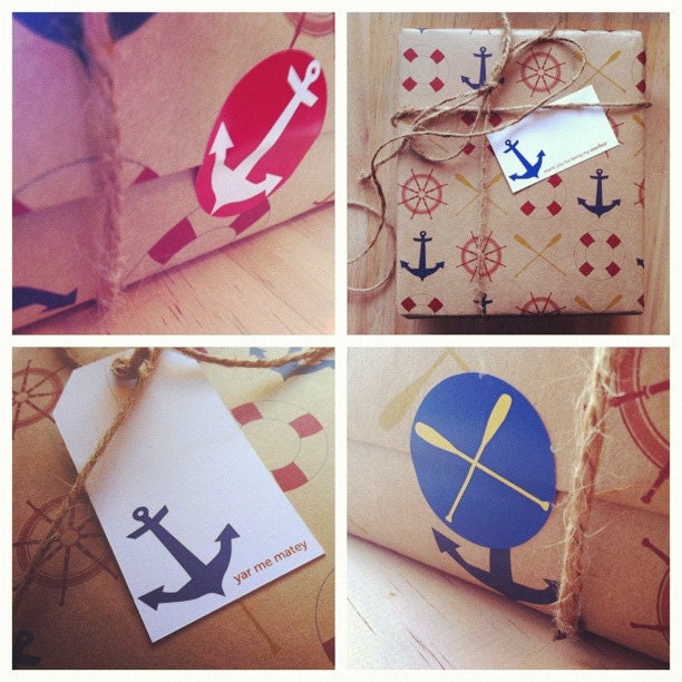 Gift Wrap Kit - Anchors Away
