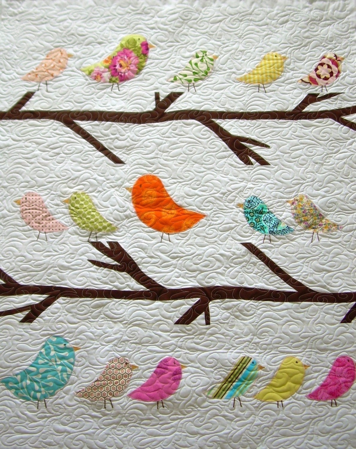 Birds of a Feather--Customizable Crib/Toddler Size Quilt