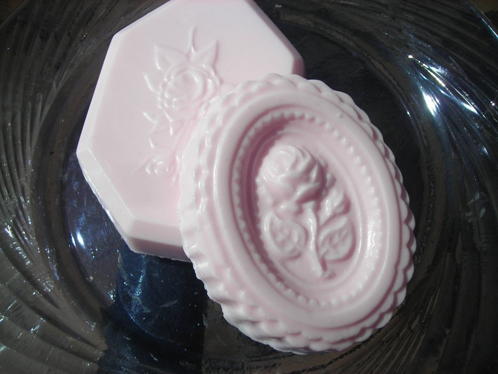 Mother's Day Cherry Almond Cameo Soap with Shea Butter - Set of 2