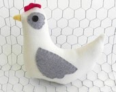 White and Gray Wool Farm Hen