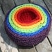 roygbiv nesting bowls, made from crocheted up-cycled t-shirts by yourmomdesigns (rts) waldorf, montessori play