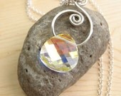 Swarovski Pendant Swirl Necklace - AKi-N