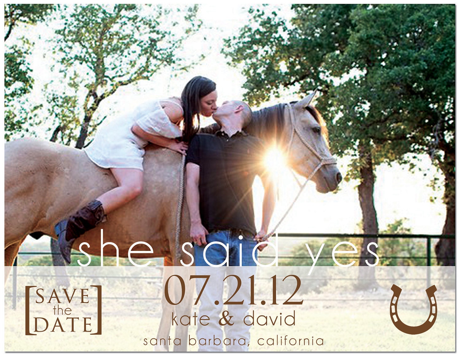 Printable Print Your Own Custom Save the Date Invitation Photo Western Country Theme
