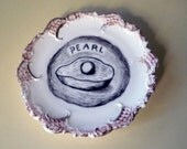 pearl hand painted plate