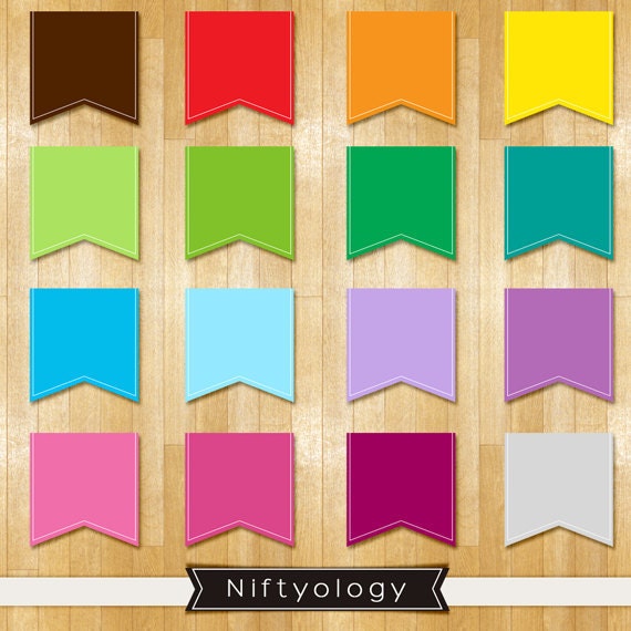 INSTANT DOWNLOAD - Digital Banner Flags - Fairy Tale - Use for Blogs, Party Printables, Scrapbooking and more