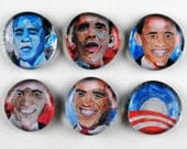 Obama Bubble Magnets, Set of 6