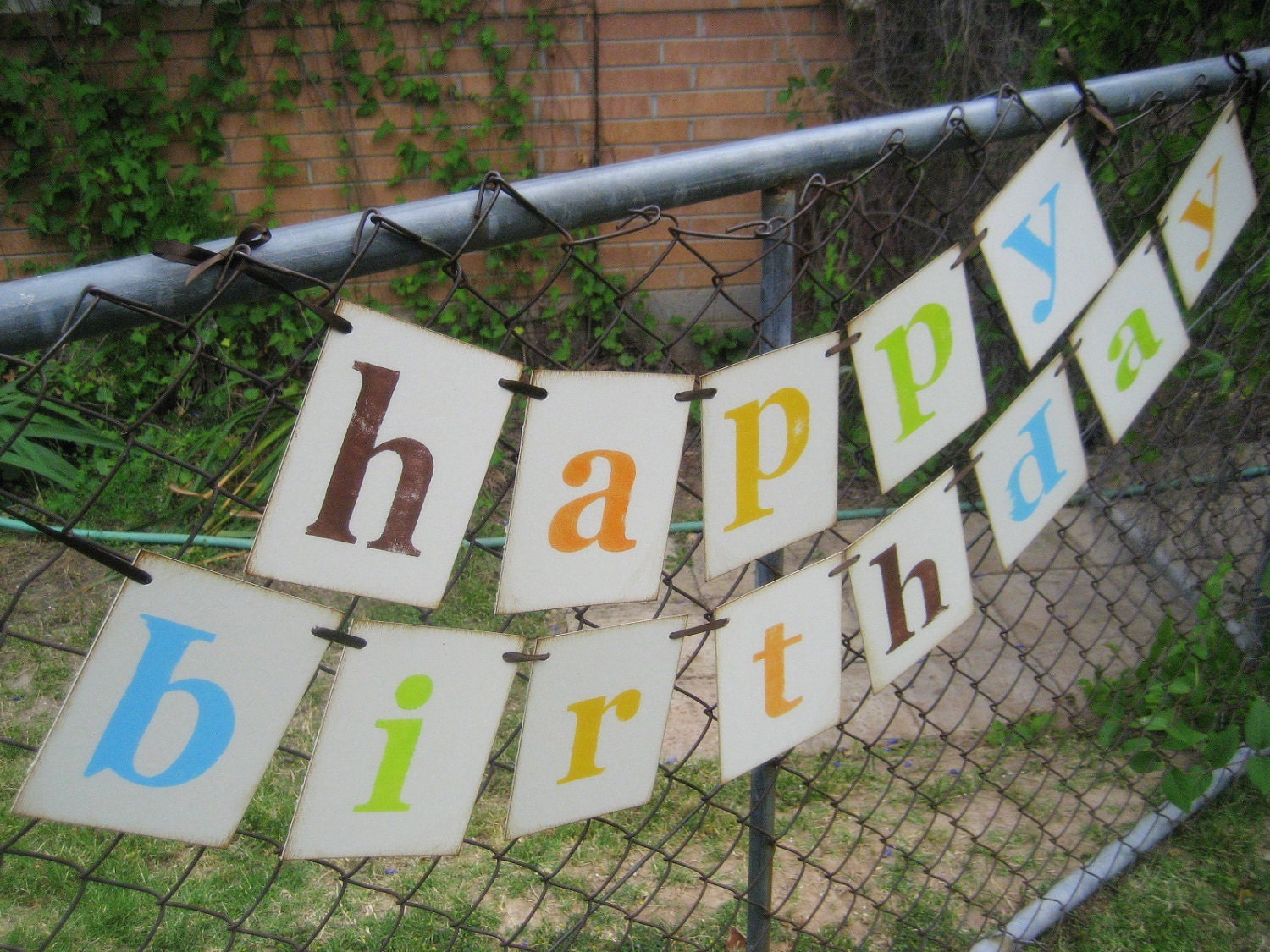Birthday Decoration Retro HAPPY BIRTHDAY Banner Il_570xn