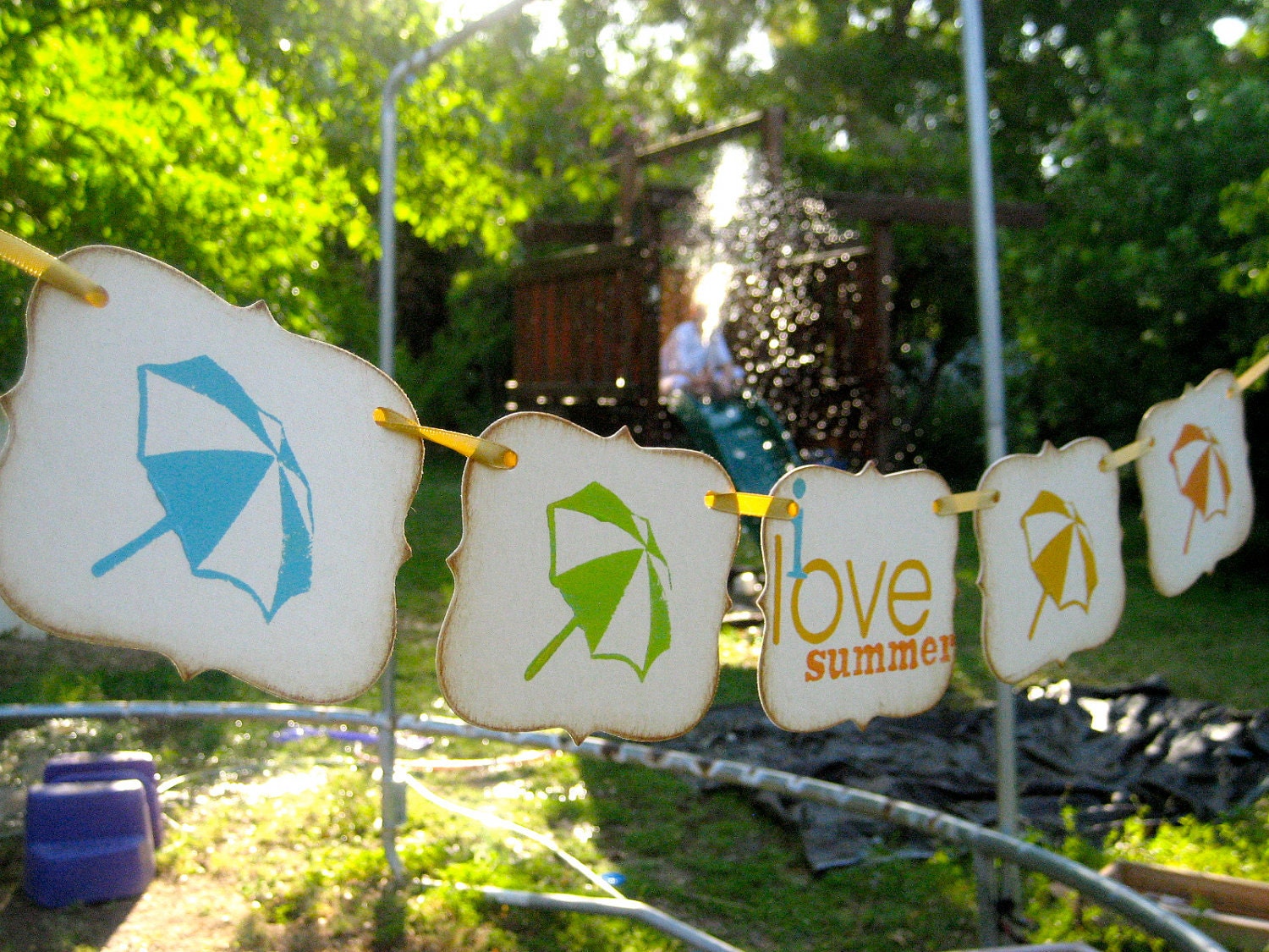 Summer Decoration "i love summer" banner Il_570xn